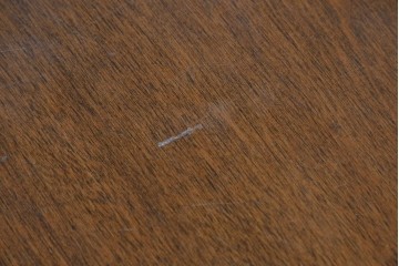 中古　職人手作り　高級品　府中家具　重厚な意匠のプレジデントデスク　定価推定約40万円　(R-085784)