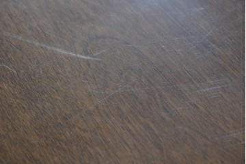 中古　職人手作り　高級品　府中家具　重厚な意匠のプレジデントデスク　定価推定約40万円　(R-085784)