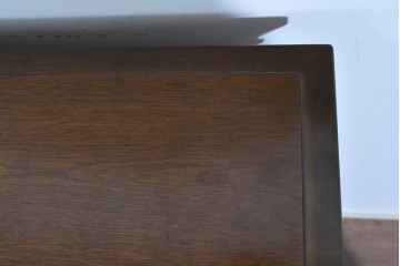 中古　職人手作り　高級品　府中家具　重厚な意匠のプレジデントデスク　定価推定約40万円　(R-085784)