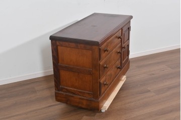 中古　九州民芸家具　温かな木味が暮らしに寄り添う味わい深いチェスト(ドレッシングチェスト)　(R-085785)