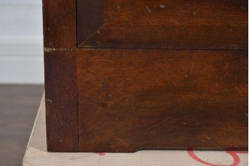 中古　美品　松本民芸家具　落ち着いた濃色の佇まいが魅力の四段チェスト　定価約16万円　(R-085786)