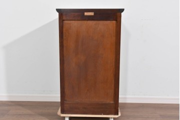 中古　美品　松本民芸家具　落ち着いた濃色の佇まいが魅力の四段チェスト　定価約16万円　(R-085786)