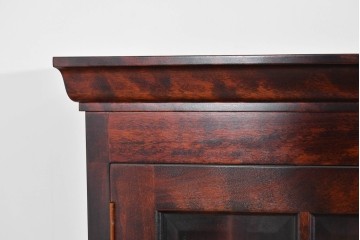 中古　美品　九州民芸家具　格子入りガラス扉が印象的な落ち着きのあるブックケース　定価約70万円　(R-085787)