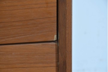 《台輪取り付け加工費込み》デンマークヴィンテージ　ベルンハルト・ペダーセン(Bernh.Pedersen&Son)社　チーク材　蛇腹タイプのシャッター扉が特徴のライティングビューロー　(R-085788)