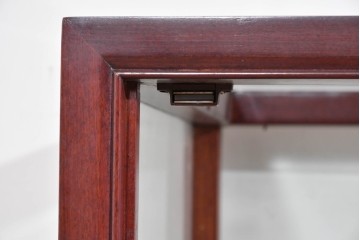 アジアンヴィンテージ　花梨(カリン)材　お部屋に取り入れやすいシンプルなコレクションケース　(R-085790)