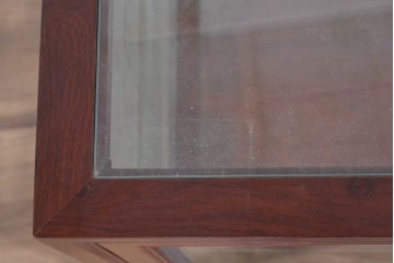 アジアンヴィンテージ　花梨(カリン)材　お部屋に取り入れやすいシンプルなコレクションケース　(R-085790)