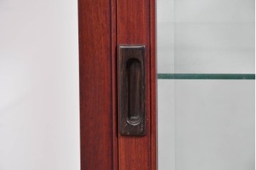 アジアンヴィンテージ　花梨(カリン)材　お部屋に取り入れやすいシンプルなコレクションケース　(R-085790)