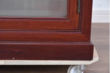 アジアンヴィンテージ　花梨(カリン)材　お部屋に取り入れやすいシンプルなコレクションケース　(R-085790)