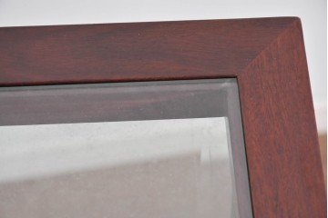 アジアンヴィンテージ　花梨(カリン)材　お部屋に取り入れやすいシンプルなコレクションケース　(R-085790)