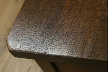 和製ヴィンテージ　希少な廃番品　飛騨産業　キツツキ　無垢楢(ナラ)材　ミラーとベンチ収納の付いた使い勝手の良いハンガーラック　(R-085791)