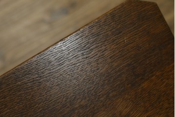 和製ヴィンテージ　希少な廃番品　飛騨産業　キツツキ　無垢楢(ナラ)材　ミラーとベンチ収納の付いた使い勝手の良いハンガーラック　(R-085791)