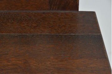 和製ヴィンテージ　希少な廃番品　飛騨産業　キツツキ　無垢楢(ナラ)材　ミラーとベンチ収納の付いた使い勝手の良いハンガーラック　(R-085791)