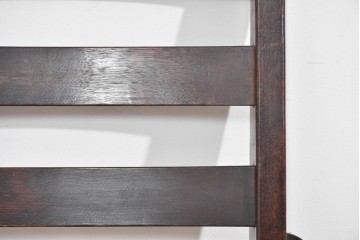 中古　松本民芸家具　50L型ラッシチェア　ラッシ編み座面の素朴なダイニングチェア　(R-085793)