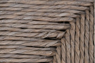 中古　松本民芸家具　50L型ラッシチェア　ラッシ編み座面の素朴なダイニングチェア　(R-085793)