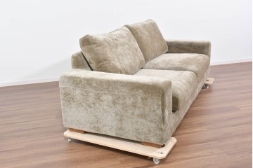 中古　美品　CRASH GATE(クラッシュゲート)　コーデュロイ生地のゆったりとした2.5人掛けソファ　(R-085794)