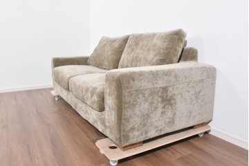 中古　美品　CRASH GATE(クラッシュゲート)　コーデュロイ生地のゆったりとした2.5人掛けソファ　(R-085794)