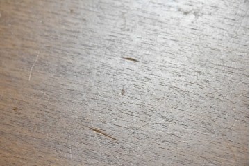 和製ヴィンテージ　温かな色味のチーク材を使った引き出し付きのシンプルなワークデスク　(R-085799)