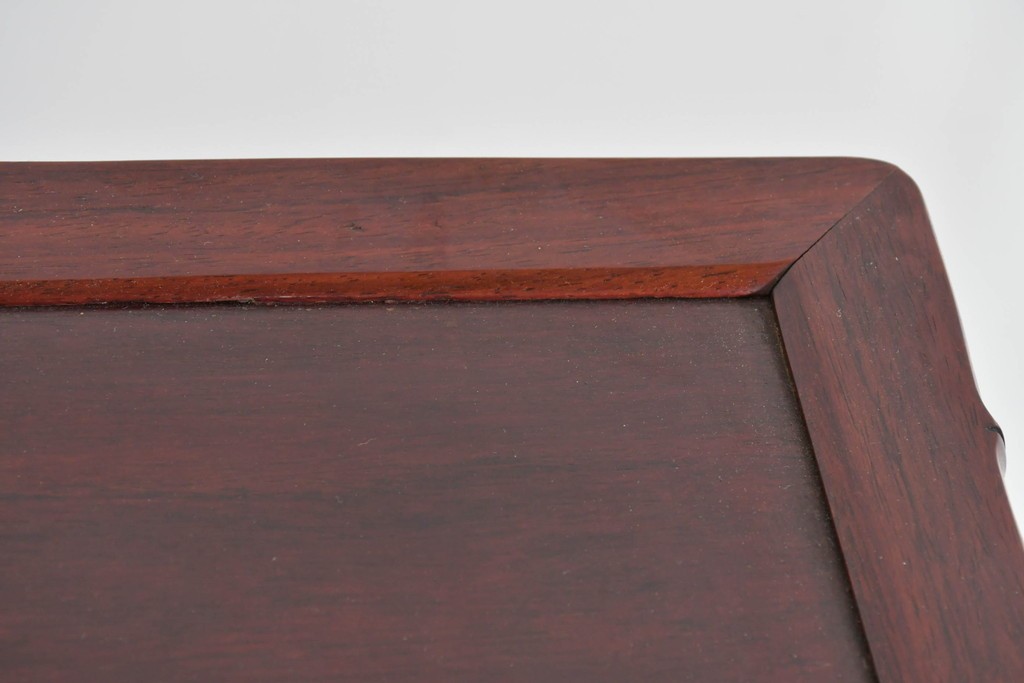 和製ヴィンテージ　上手物!!　花梨(カリン)材　繊細な彫刻が美しい茶棚　(R-085800)