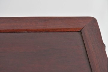 和製ヴィンテージ　上手物!!　花梨(カリン)材　繊細な彫刻が美しい茶棚　(R-085800)