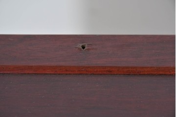 和製ヴィンテージ　上手物!!　花梨(カリン)材　繊細な彫刻が美しい茶棚　(R-085800)