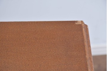 和製ヴィンテージ　オーク材　木肌が美しく上品な片袖机　(R-085801)