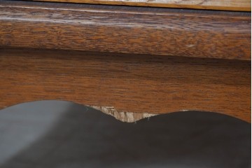 和製ヴィンテージ　オーク材　木肌が美しく上品な片袖机　(R-085801)