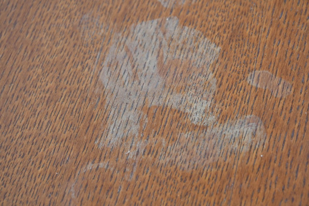 和製ヴィンテージ　オーク材　木肌が美しく上品な片袖机　(R-085801)