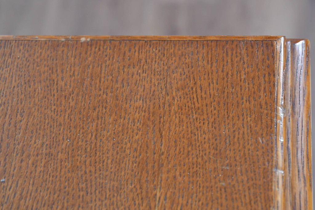 和製ヴィンテージ　オーク材　木肌が美しく上品な片袖机　(R-085801)