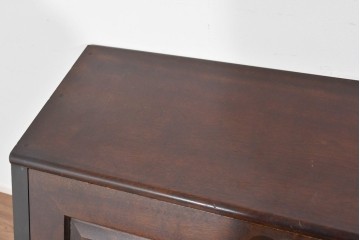 中古　松本民芸家具　A型座ビューロー　重厚な意匠のライティングビューロー　定価約30万円　(R-085802)