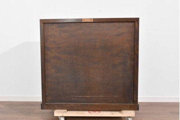 中古　松本民芸家具　A型座ビューロー　重厚な意匠のライティングビューロー　定価約30万円　(R-085802)