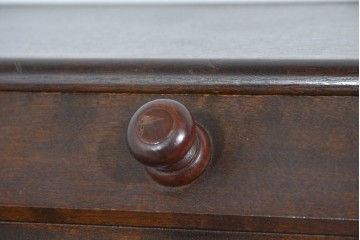 中古　松本民芸家具　A型座ビューロー　重厚な意匠のライティングビューロー　定価約30万円　(R-085802)