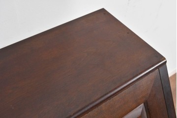 中古　松本民芸家具　A型座ビューロー　重厚な意匠のライティングビューロー　定価約30万円　(R-085802)