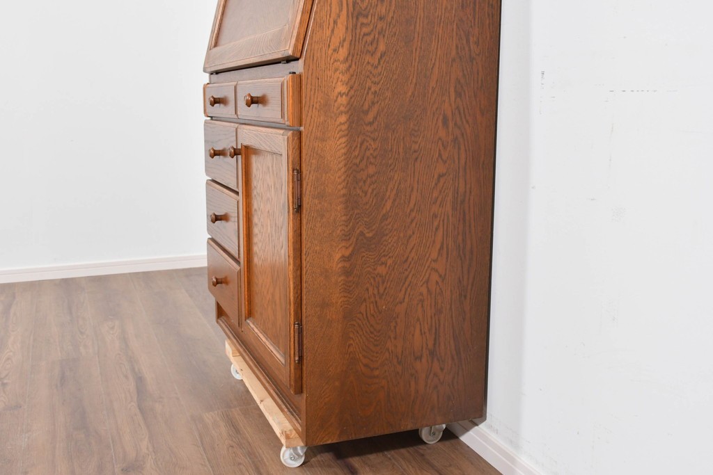 中古　美品　三越家具(現カントリーハウス)　Brugge(ブルージュ)　木目が美しいライティングビューロー　定価約37万円　(R-085803)