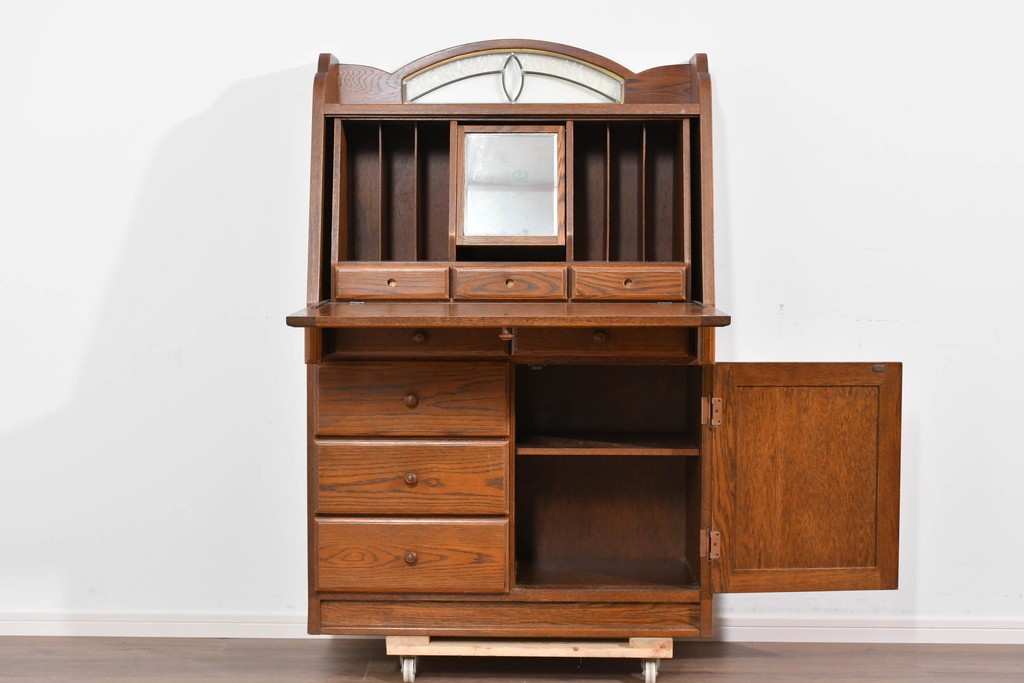 中古　美品　三越家具(現カントリーハウス)　Brugge(ブルージュ)　木目が美しいライティングビューロー　定価約37万円　(R-085803)