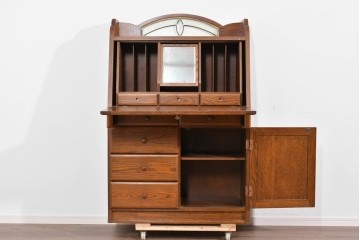 中古　美品　三越家具(現カントリーハウス)　Brugge(ブルージュ)　木目が美しいライティングビューロー　定価約37万円　(R-085803)