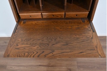 中古　美品　三越家具(現カントリーハウス)　Brugge(ブルージュ)　木目が美しいライティングビューロー　定価約37万円　(R-085803)