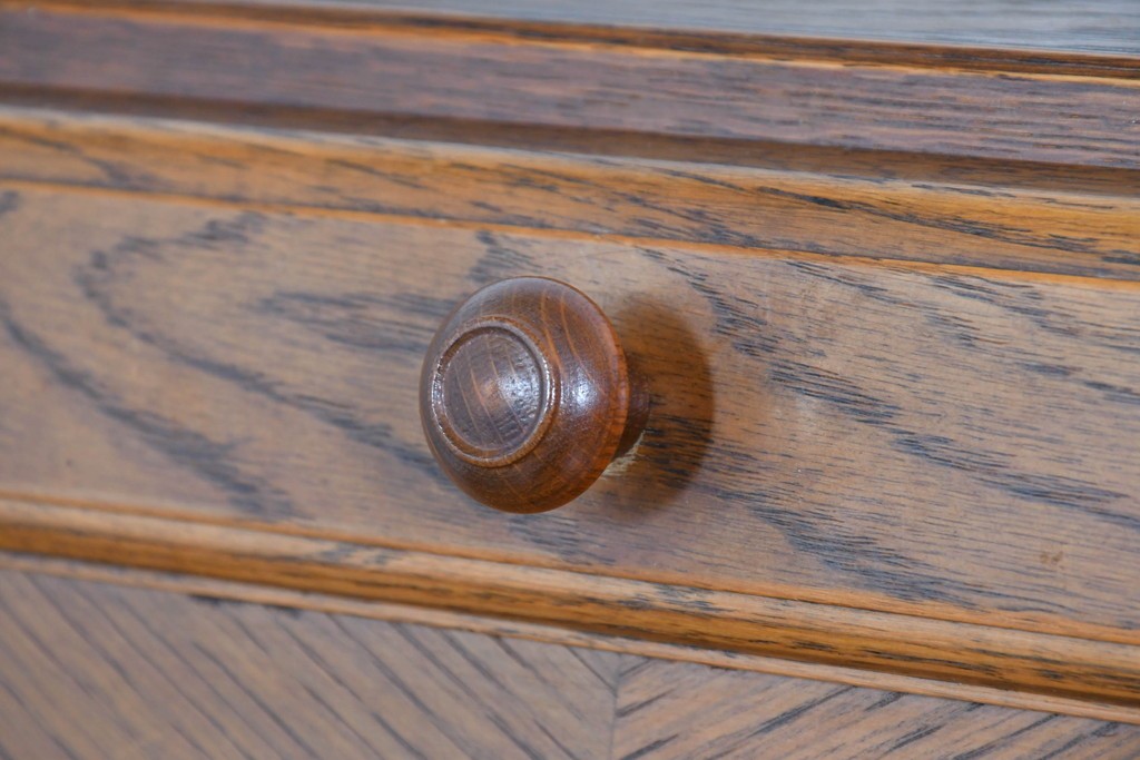 中古　美品　三越家具(現カントリーハウス)　Brugge(ブルージュ)　木目が美しいライティングビューロー　定価約37万円　(R-085803)