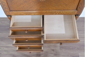 中古　美品　三越家具(現カントリーハウス)　Brugge(ブルージュ)　木目が美しいライティングビューロー　定価約37万円　(R-085803)