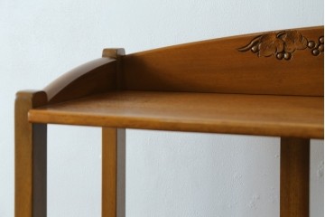 中古　希少な廃番品　吉川商事(D&A YOSHIKAWA)　モック工芸　葡萄園シリーズの引き出し付きブックシェルフ　(R-085805)