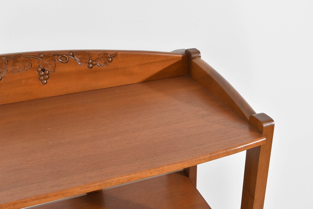 中古　希少な廃番品　吉川商事(D&A YOSHIKAWA)　モック工芸　葡萄園シリーズの引き出し付きブックシェルフ　(R-085805)