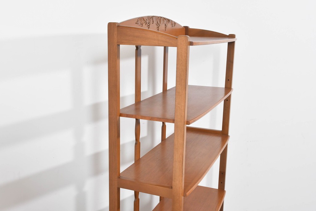 中古　希少な廃番品　吉川商事(D&A YOSHIKAWA)　モック工芸　葡萄園シリーズの引き出し付きブックシェルフ　(R-085805)