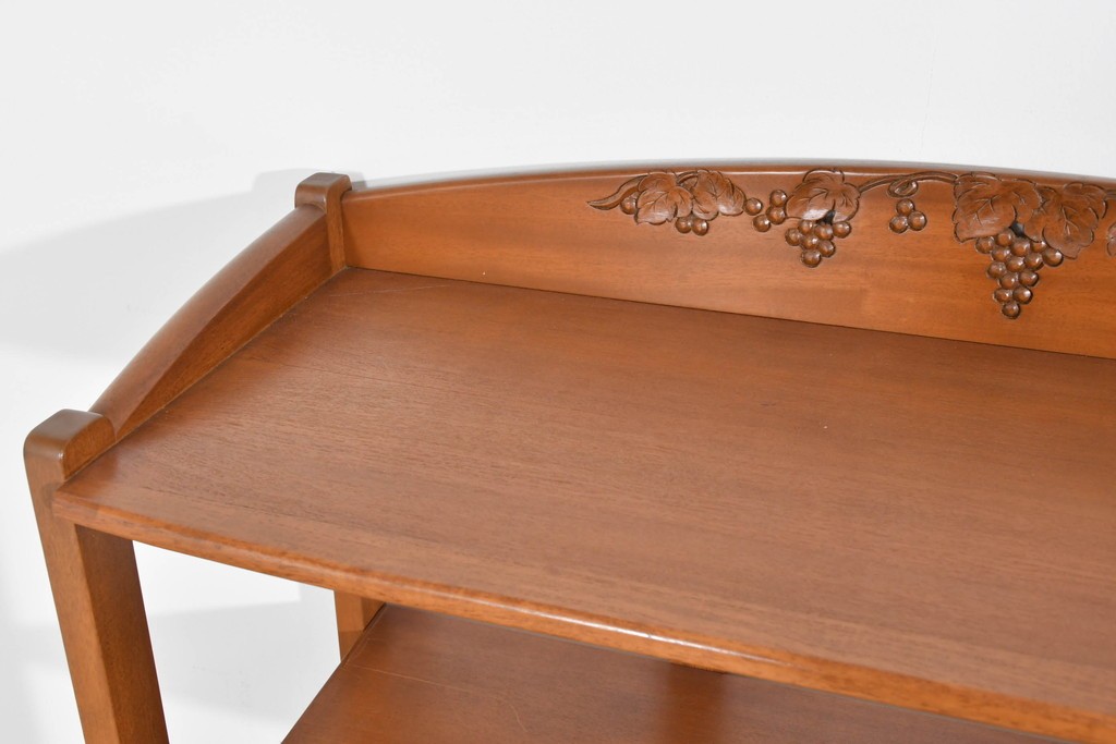 中古　希少な廃番品　吉川商事(D&A YOSHIKAWA)　モック工芸　葡萄園シリーズの引き出し付きブックシェルフ　(R-085805)