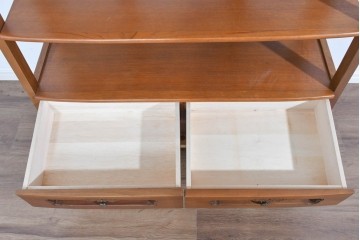 中古　希少な廃番品　吉川商事(D&A YOSHIKAWA)　モック工芸　葡萄園シリーズの引き出し付きブックシェルフ　(R-085805)