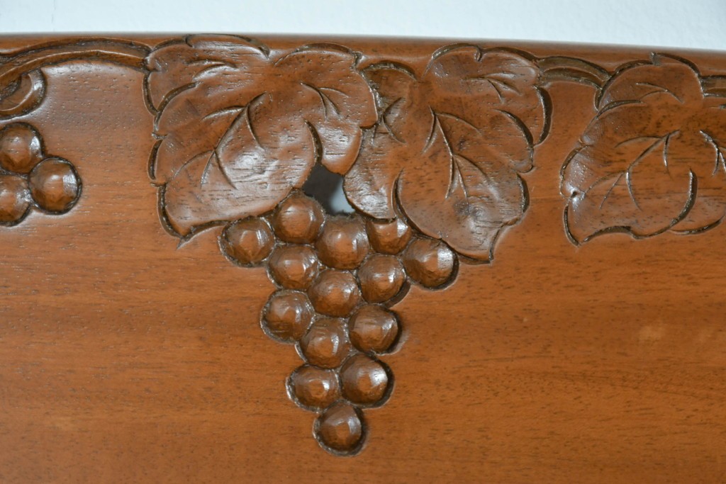 中古　希少な廃番品　吉川商事(D&A YOSHIKAWA)　モック工芸　葡萄園シリーズの引き出し付きブックシェルフ　(R-085805)