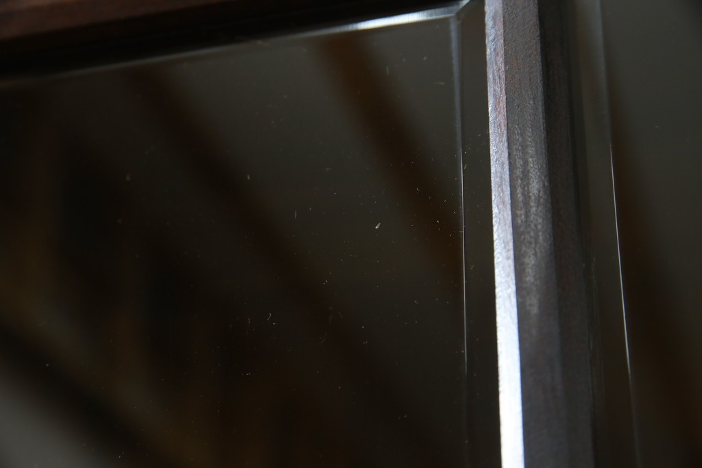 中古　美品　松本民芸家具　格子戸の意匠が上品なA型食器棚　定価約66万円　(R-085808)