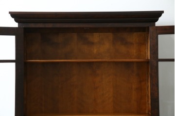 中古　美品　松本民芸家具　格子戸の意匠が上品なA型食器棚　定価約66万円　(R-085808)