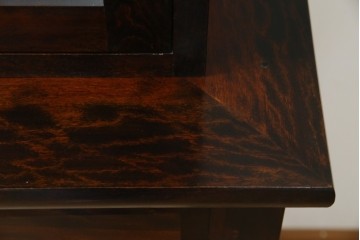 中古　美品　松本民芸家具　格子戸の意匠が上品なA型食器棚　定価約66万円　(R-085808)