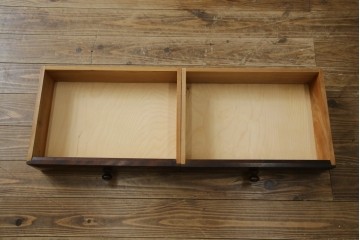 中古　美品　松本民芸家具　格子戸の意匠が上品なA型食器棚　定価約66万円　(R-085808)