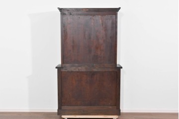 中古　美品　松本民芸家具　格子戸の意匠が上品なA型食器棚　定価約66万円　(R-085808)