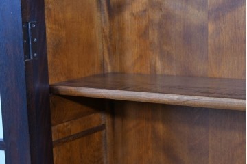 中古　美品　松本民芸家具　格子戸の意匠が上品なA型食器棚　定価約66万円　(R-085808)